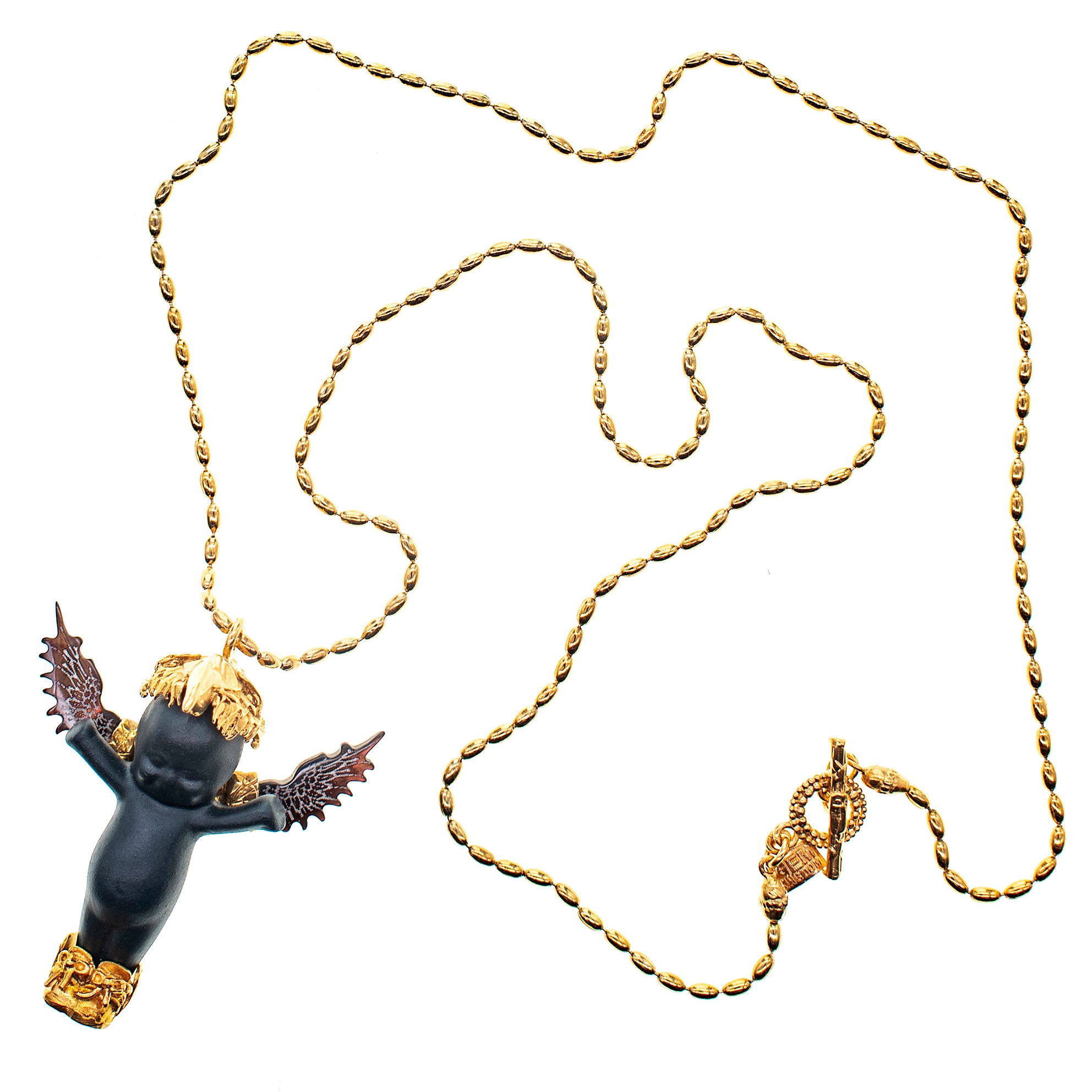 "Phoenix" Ketting Zwart En Goud