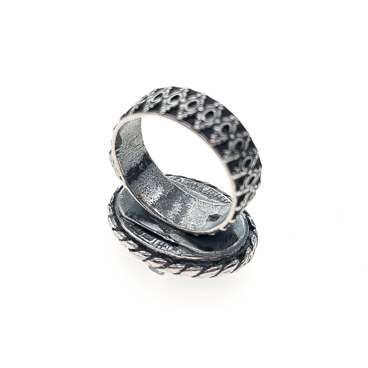 Knoop Ring Zwart – Sterling Zilver – Gem Kingdom