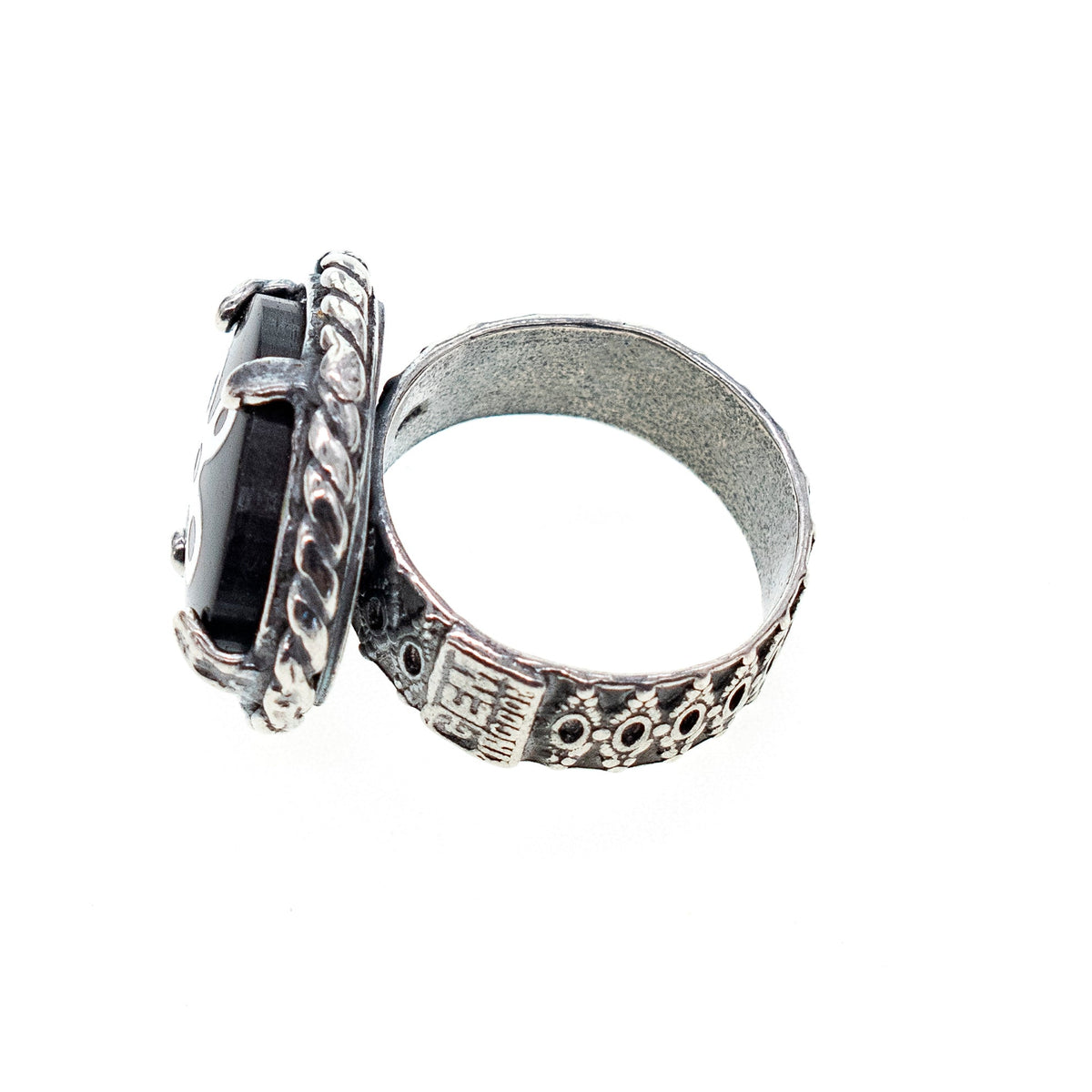 Knoop Ring Zwart – Sterling Zilver – Gem Kingdom