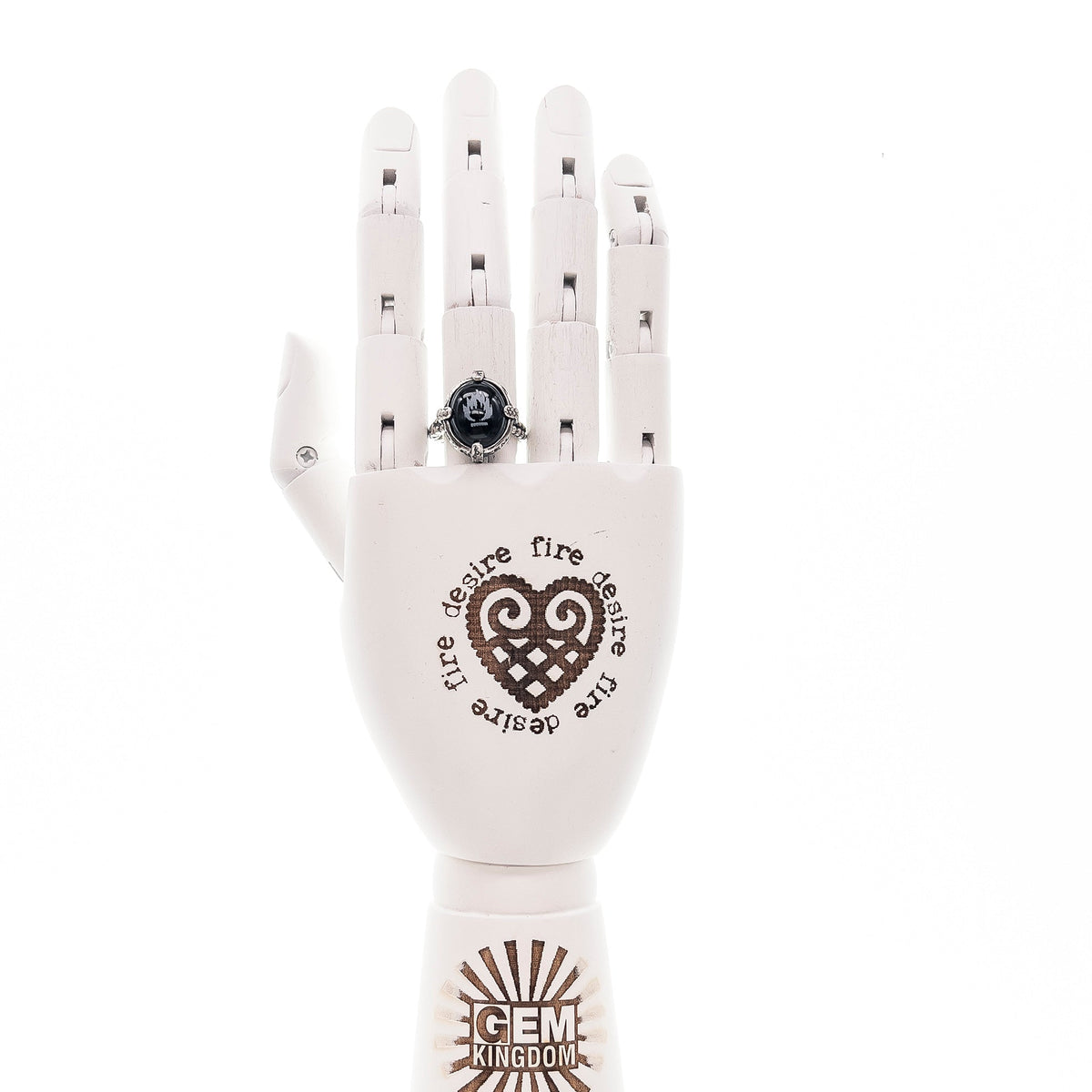 Flame Ring Black – Sterling Silver – Gem Kingdom