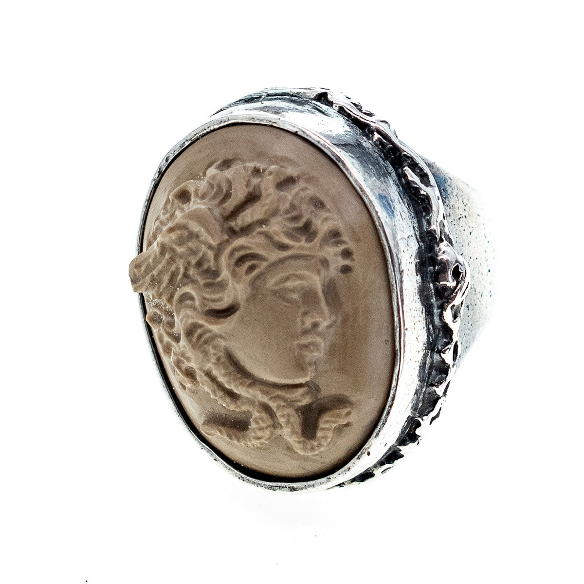 Lavastone Medusa Ring – Sterling Silver – Gem Kingdom