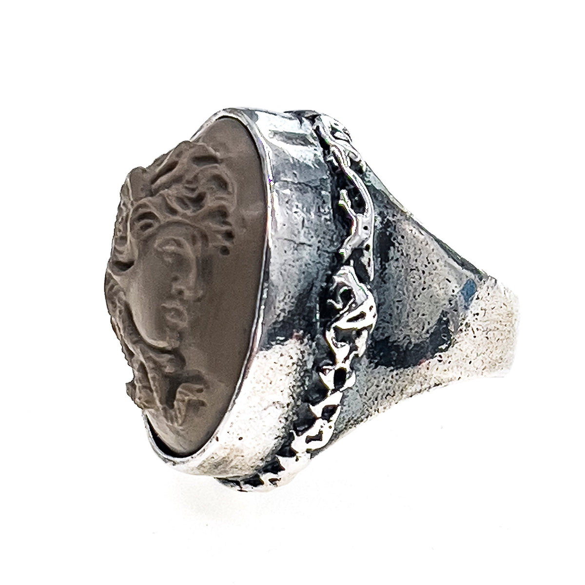 Lavastone Medusa Ring – Sterling Silver – Gem Kingdom