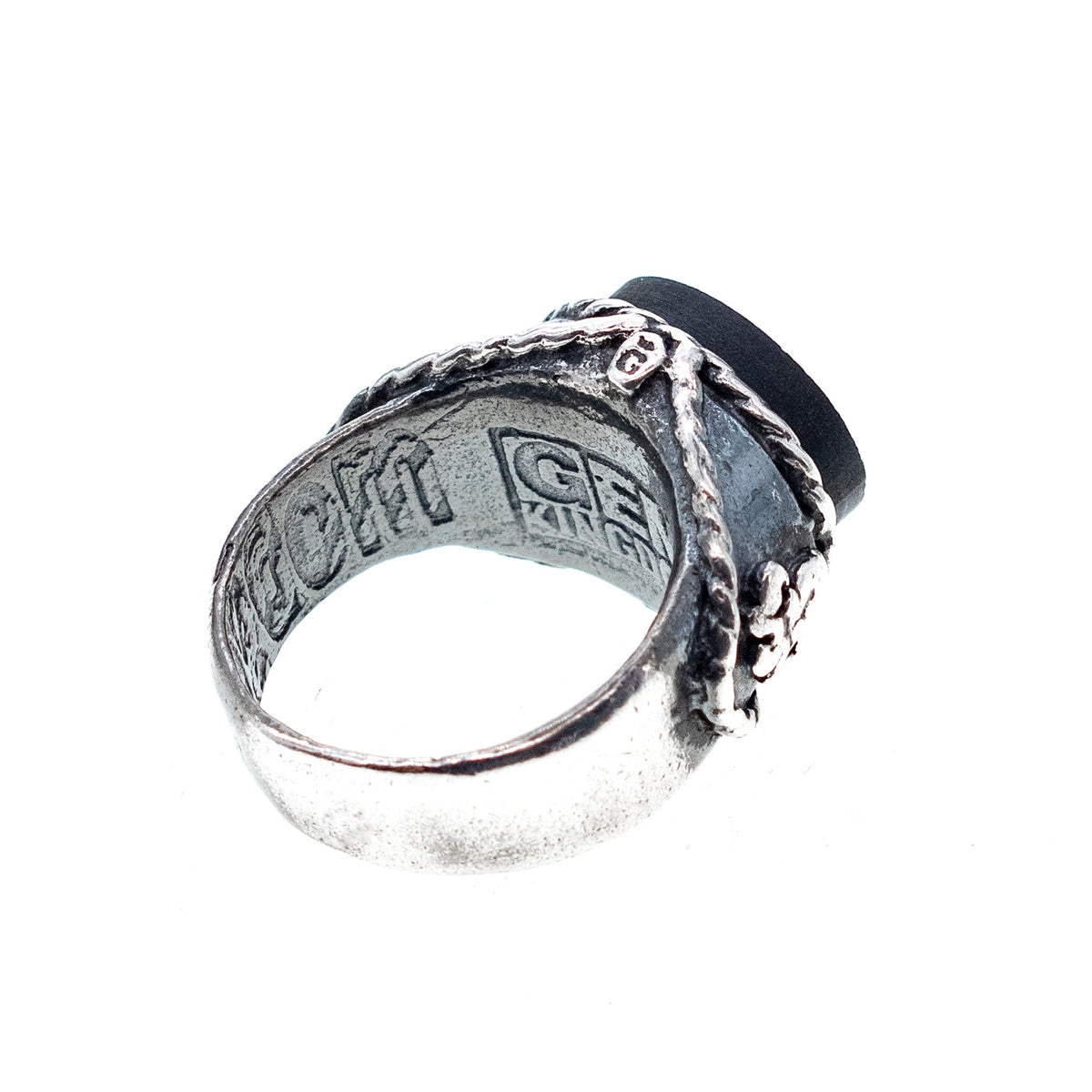 Rebel Rebel Fleur-De-Lis Zegelring – Sterling Zilver – Gem Kingdom