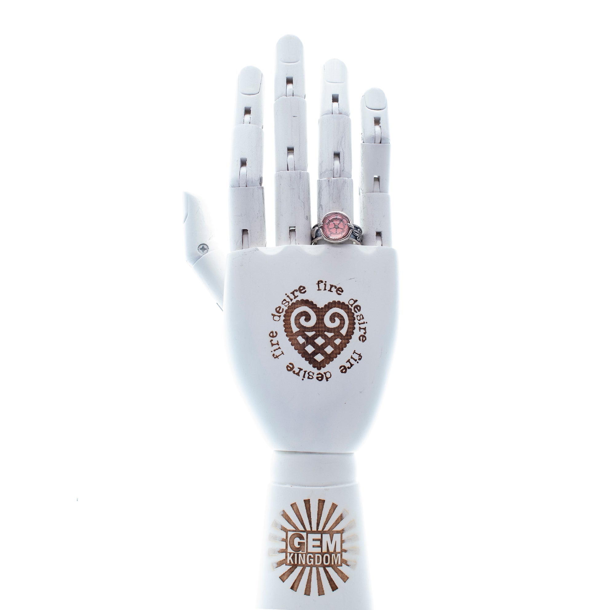 Pink Intaglio Ring – Sterling Silver – Gem Kingdom