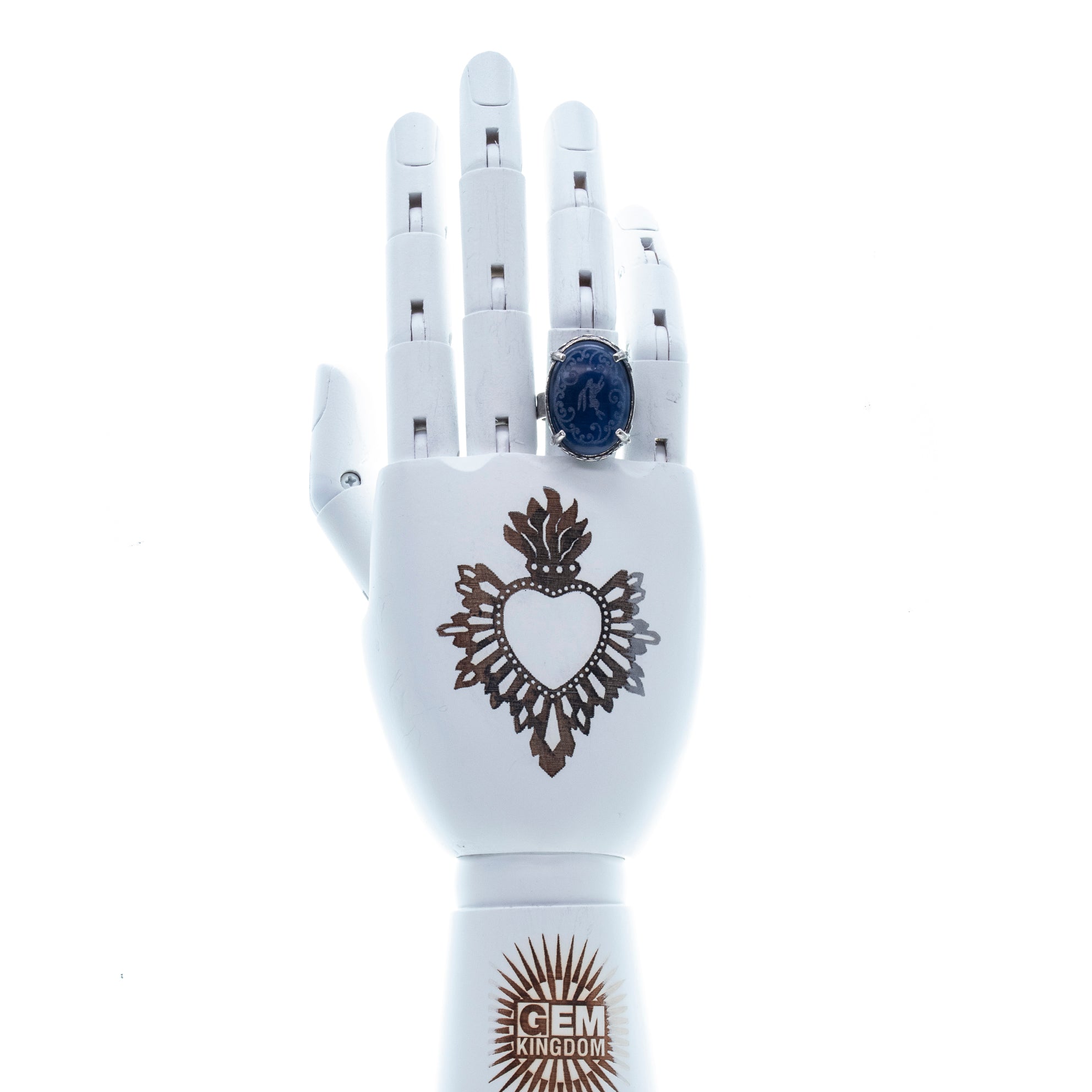Blue Jumping Hare Ring – Sterling Silver – Gem Kingdom