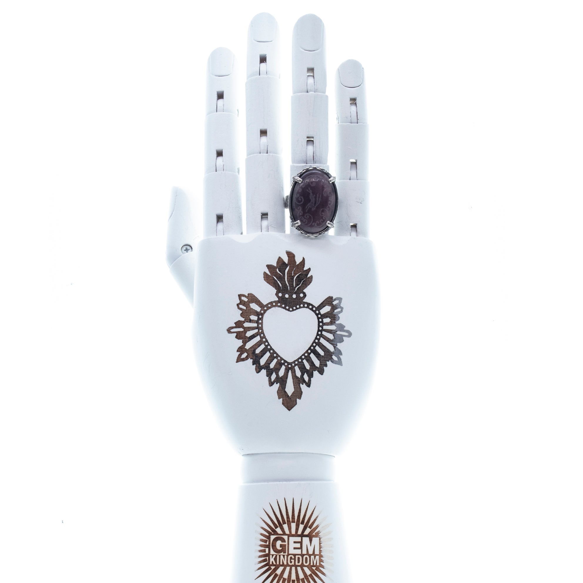 Purple Jumping Hare Ring – Sterling Silver – Gem Kingdom