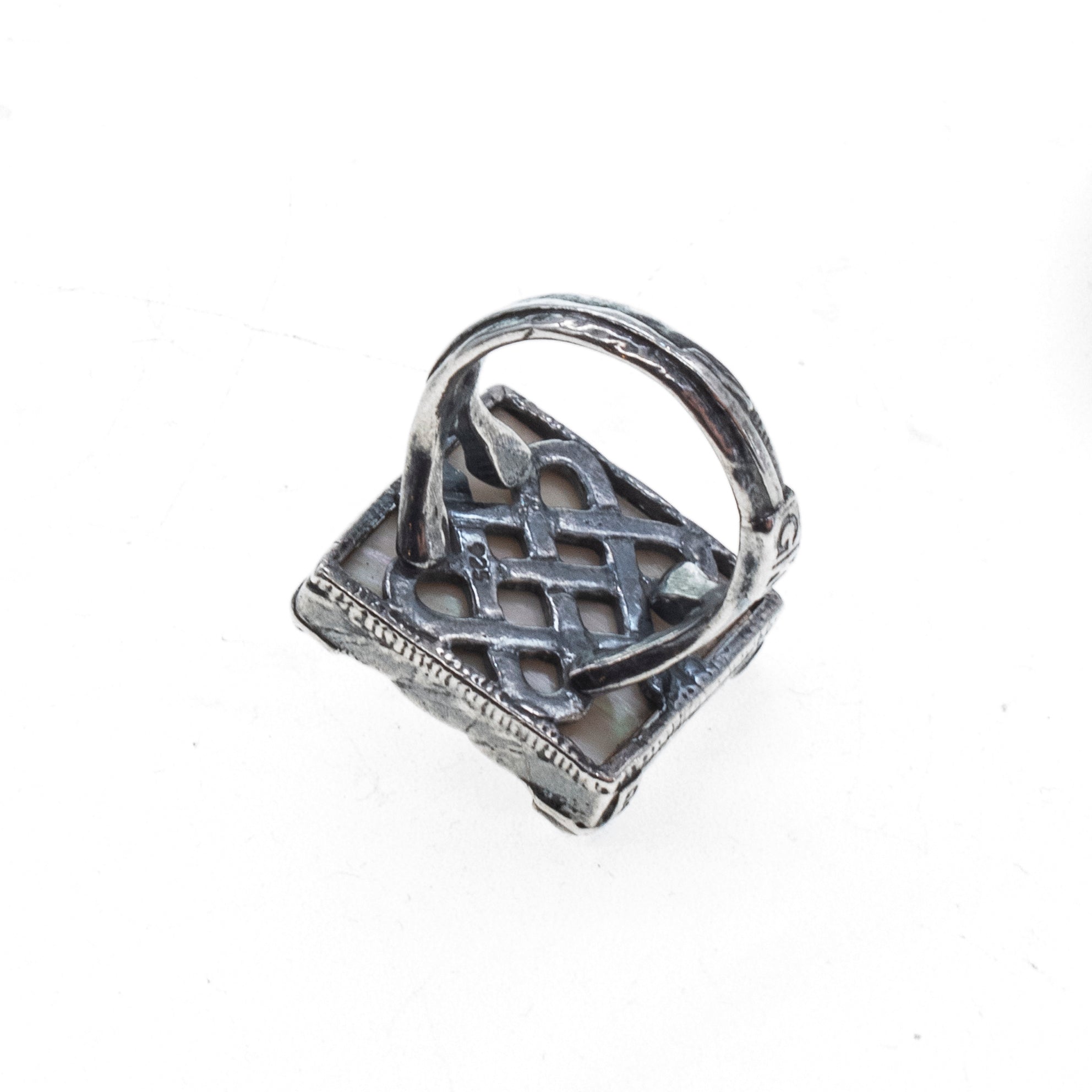 Pink Rose Resin Ring – Sterling Silver – Gem Kingdom