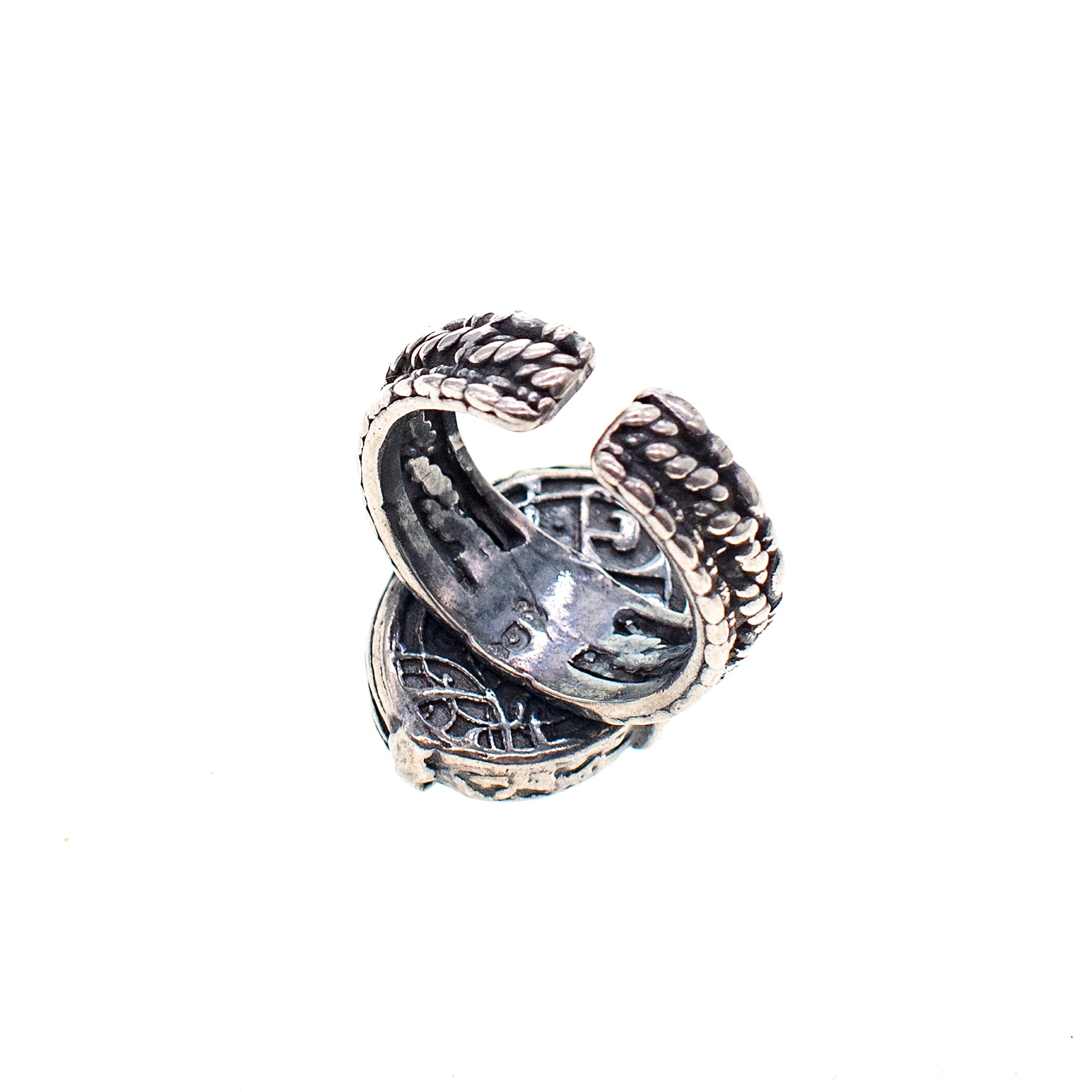 Sterling Silver Mother Of Pearl Monogram Ring