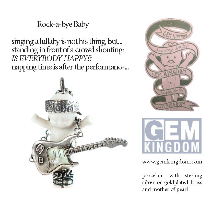 "Rock-A-Bye Baby" Ketting Zwart En Goud
