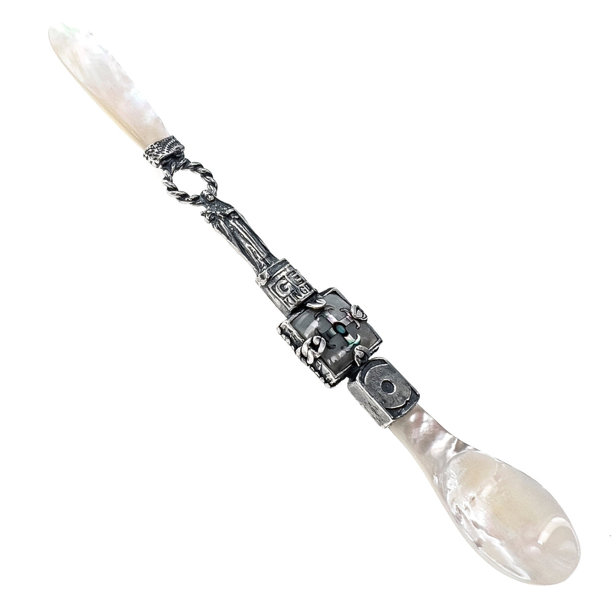 Caviar Spoon Sterling Silver Horn – Sterling Silver – Gem Kingdom