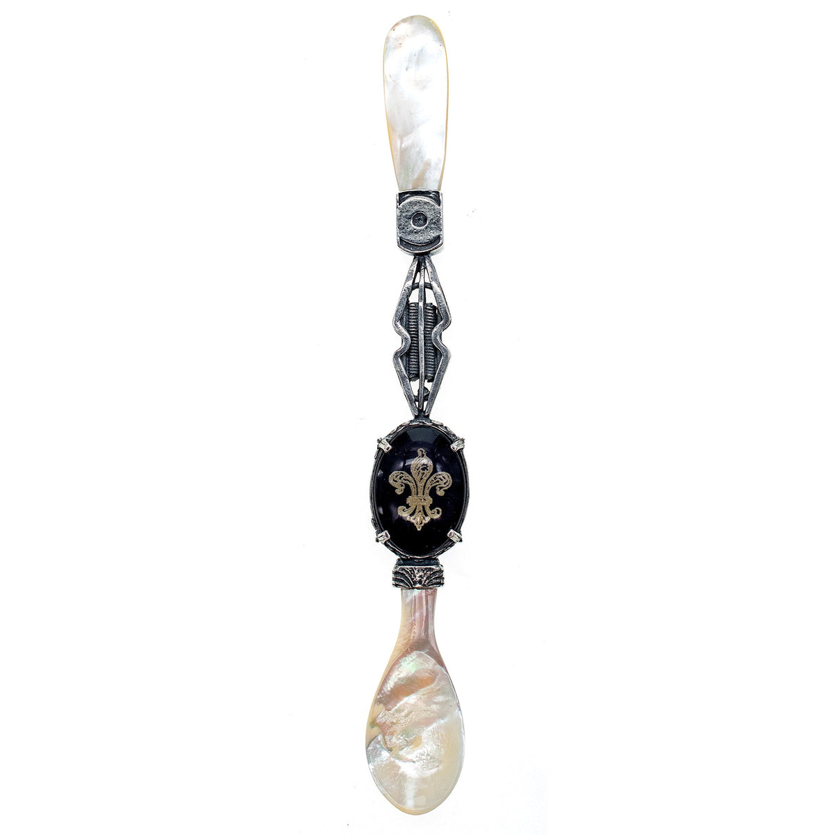 Caviar Spoon Sterling Silver Fleur-De-Lis – Sterling Silver – Gem Kingdom