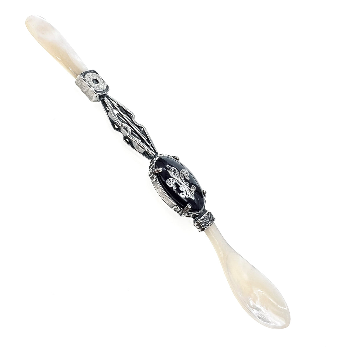 Caviar Spoon Sterling Silver Fleur-De-Lis – Sterling Silver – Gem Kingdom