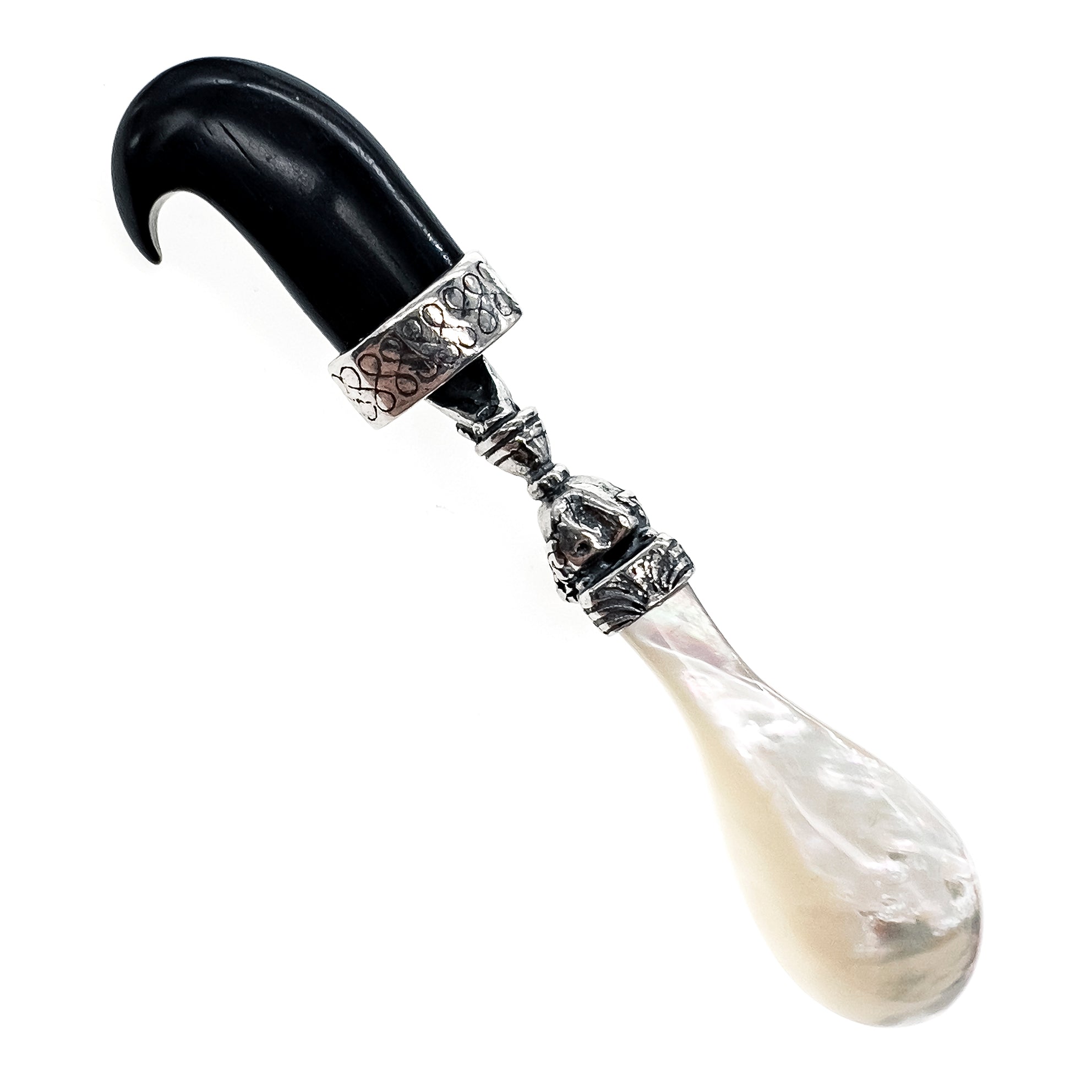 Caviar Spoon Sterling Silver & Ebony