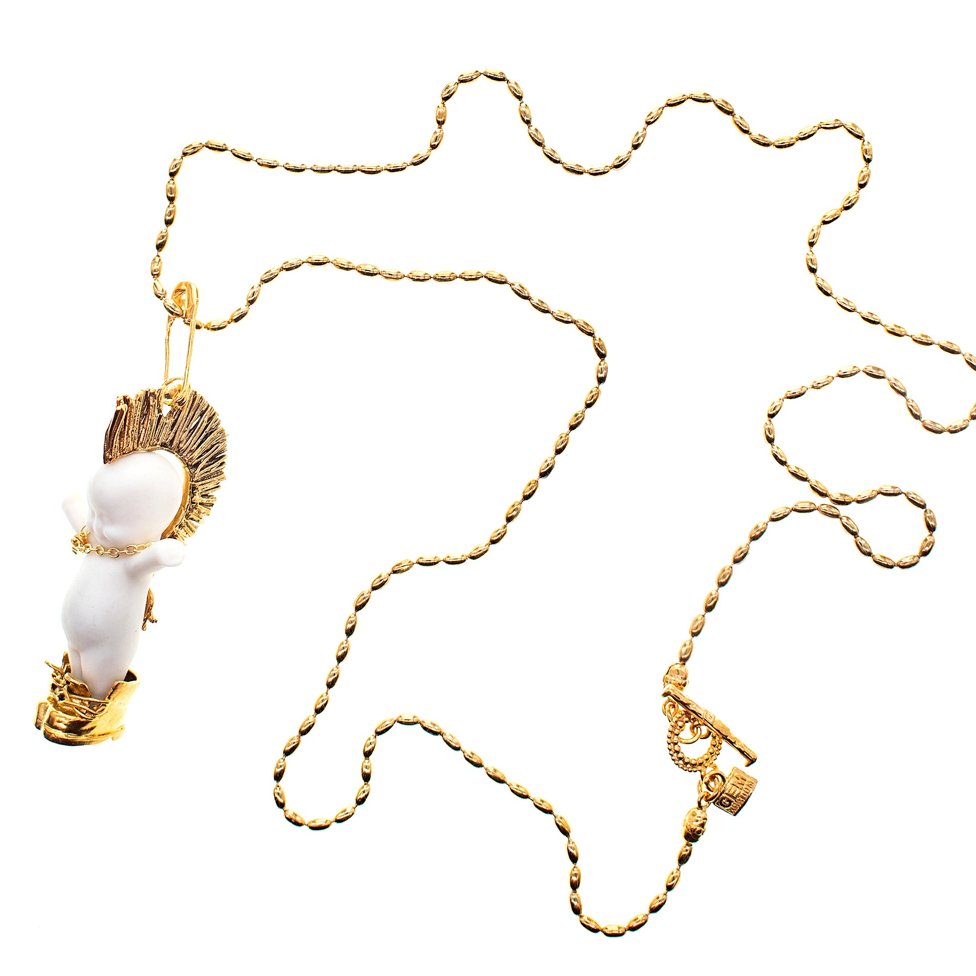 "Little Sid" Ketting Wit En Goud
