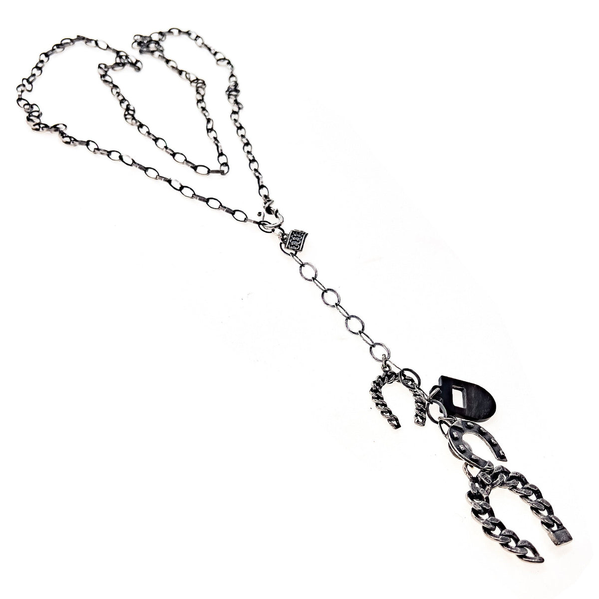Rebel Rebel Horseshoe Necklace – Sterling Silver – Gem Kingdom