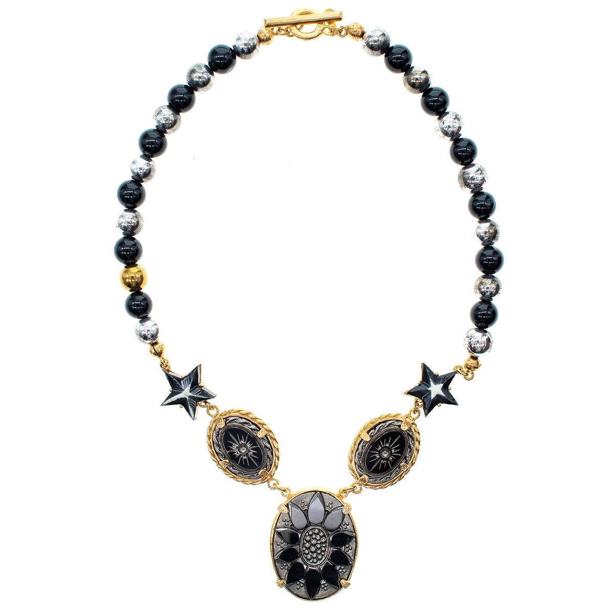 Noir Cosmos Necklace – Gold Plated – Gem Kingdom