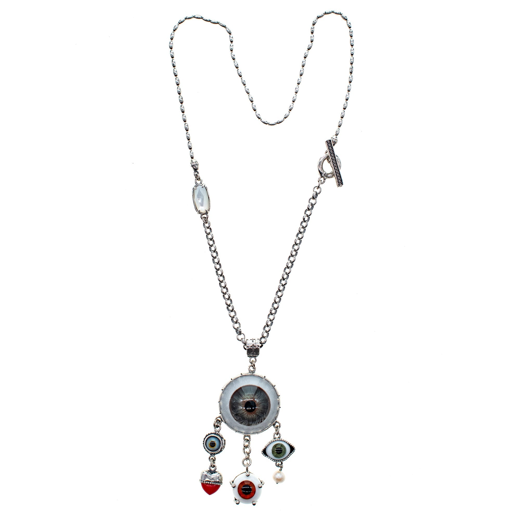 Eye Love You Glass Eye Pendant Necklace