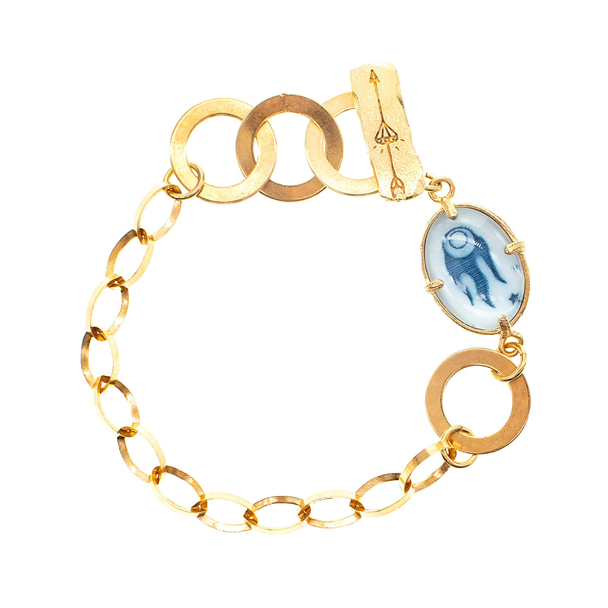 Blue Comet Bracelet – Gold Plated – Gem Kingdom