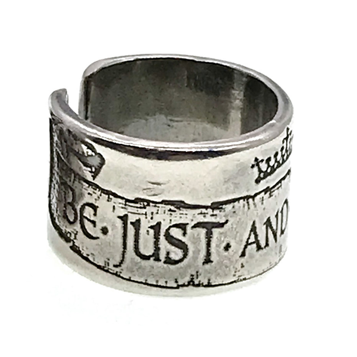 Be Just And Fear Not Ring – Sterling Silver – Gem Kingdom