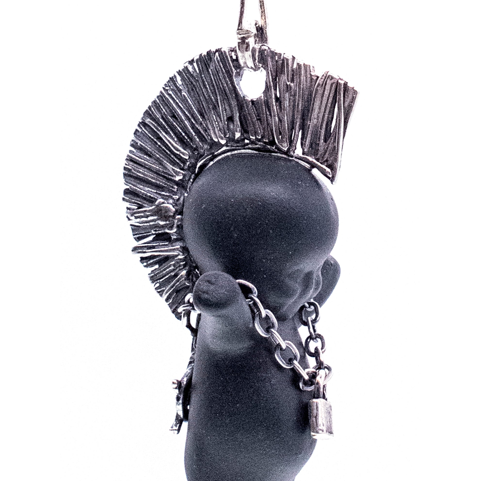 Little Sid Black And Silver Necklace – Sterling Silver – Gem Kingdom